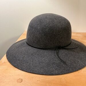 Phenix grey wool/Leather Hat